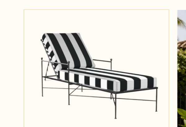 Isla Outdoor Iron Chaise Lounge