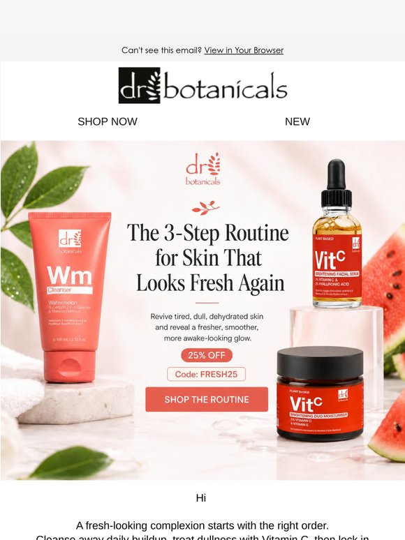 Your 3-step fresh skin routine is 25% off