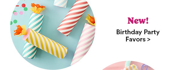 New! Birthday Party Favors >