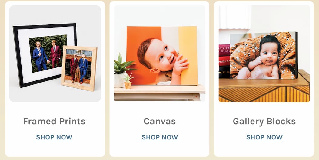 Framed Prints		Canvas	Gallery Blocks