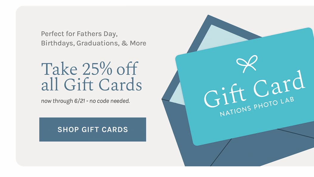 Perfect for Fathers Day, Birthdays, Graduations, & More Take 25% off all Gift Cards now through 6/21 - no code needed. [SHOP GIFT CARDS]