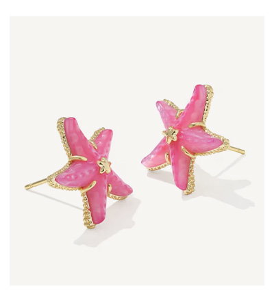 Parker Starfish Gold Stud Earrings