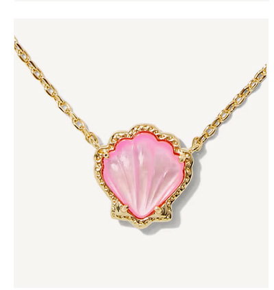 Brynne Shell Gold Short Pendant Necklace