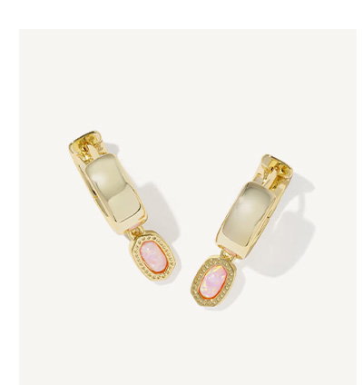 Mini Ellie Gold Wide Huggie Earrings