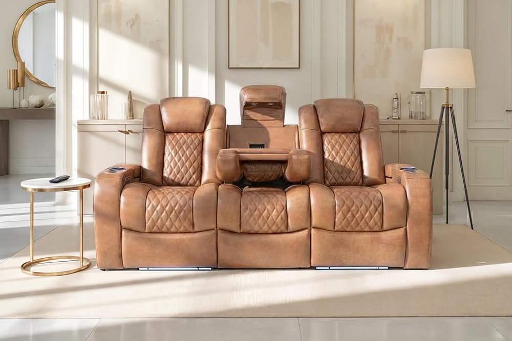 Seatcraft Anthem Heat & Massage Home Theater Sofa