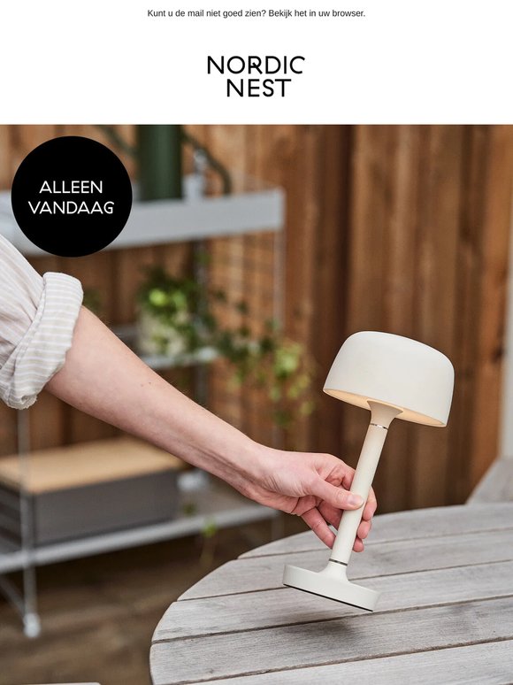 Alleen vandaag: 40% korting op draagbare verlichting van Scandi Living