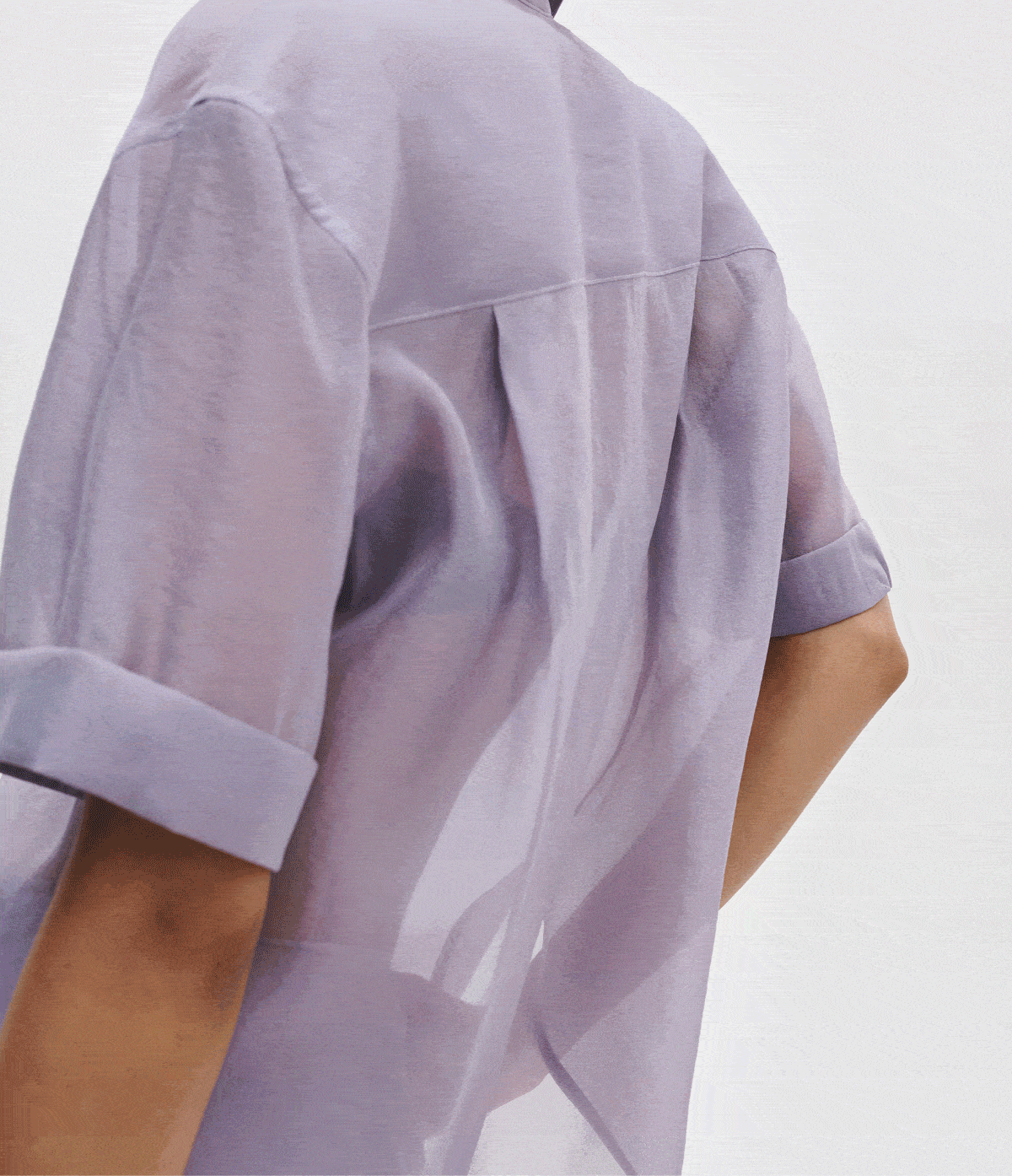 Whether in airy shirting or structured sweats, this soft purple has a refined serenity