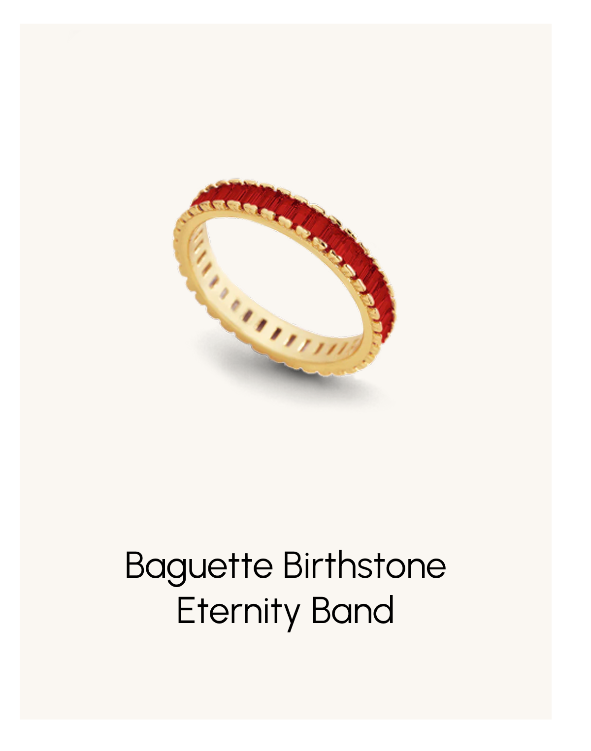 Baguette Birthstone Eternity Band
