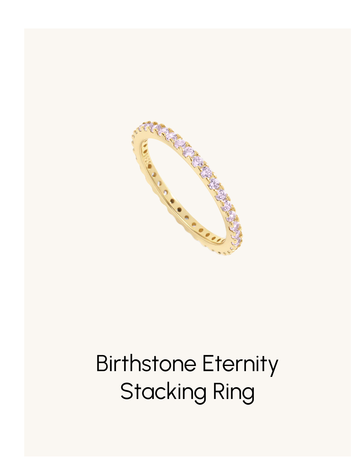 Birthstone Eternity Stacking Ring