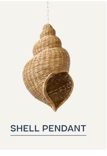 Rattan Shell Pendant