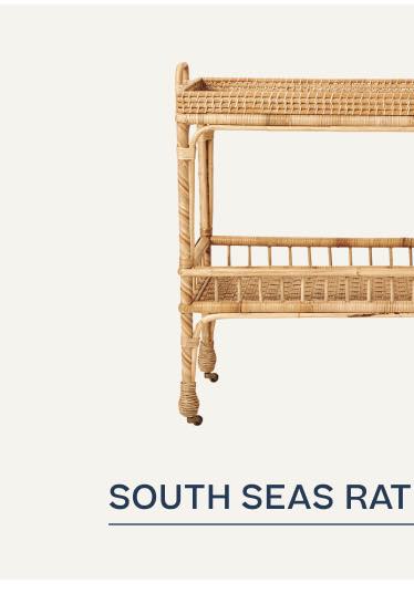 South Seas Rattan Bar Cart