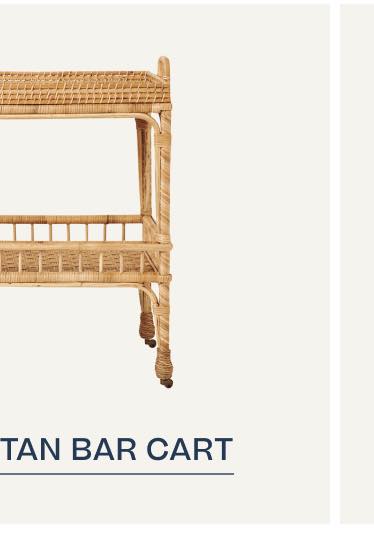 South Seas Rattan Bar Cart