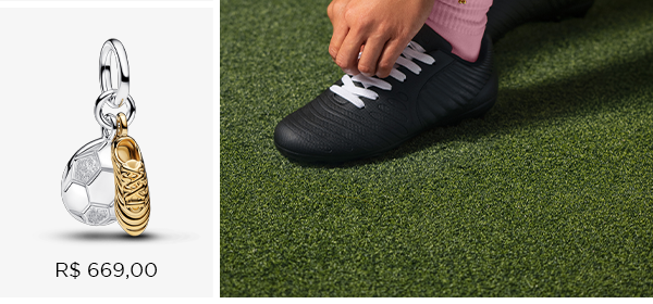 Charm Pendente Chuteira E Bola De Futebol
