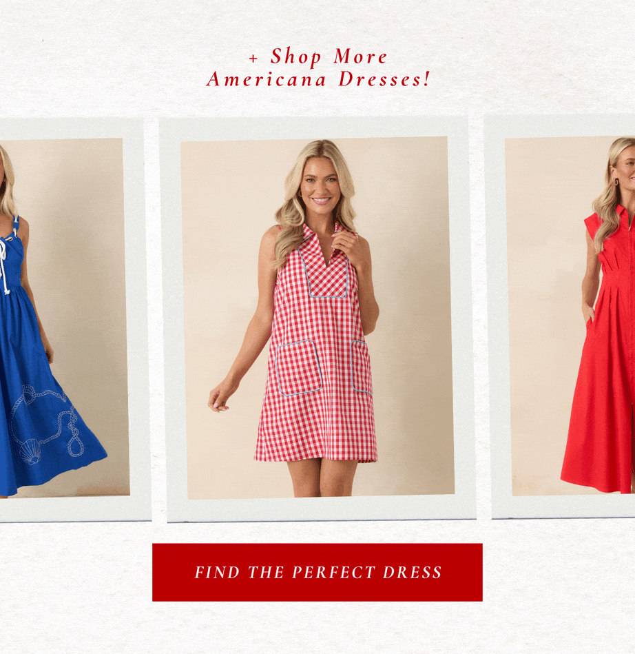 + Shop more Americana dresses! Find the Perfect Dress.