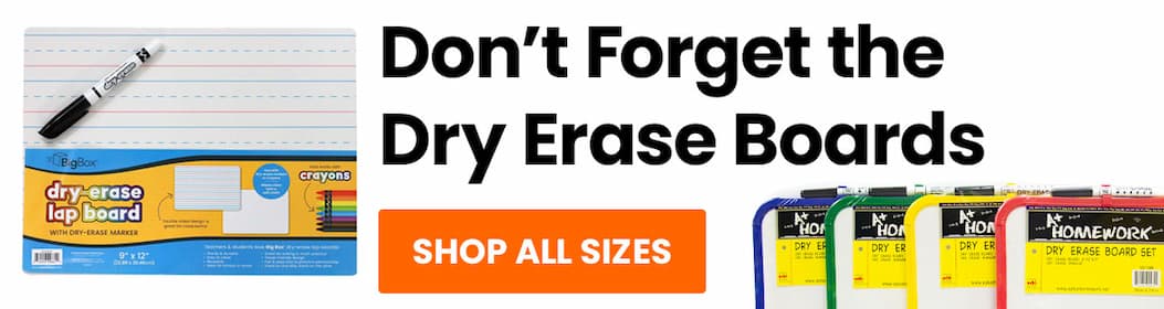 Don't forget the dry erase boards. Shop all sizes.