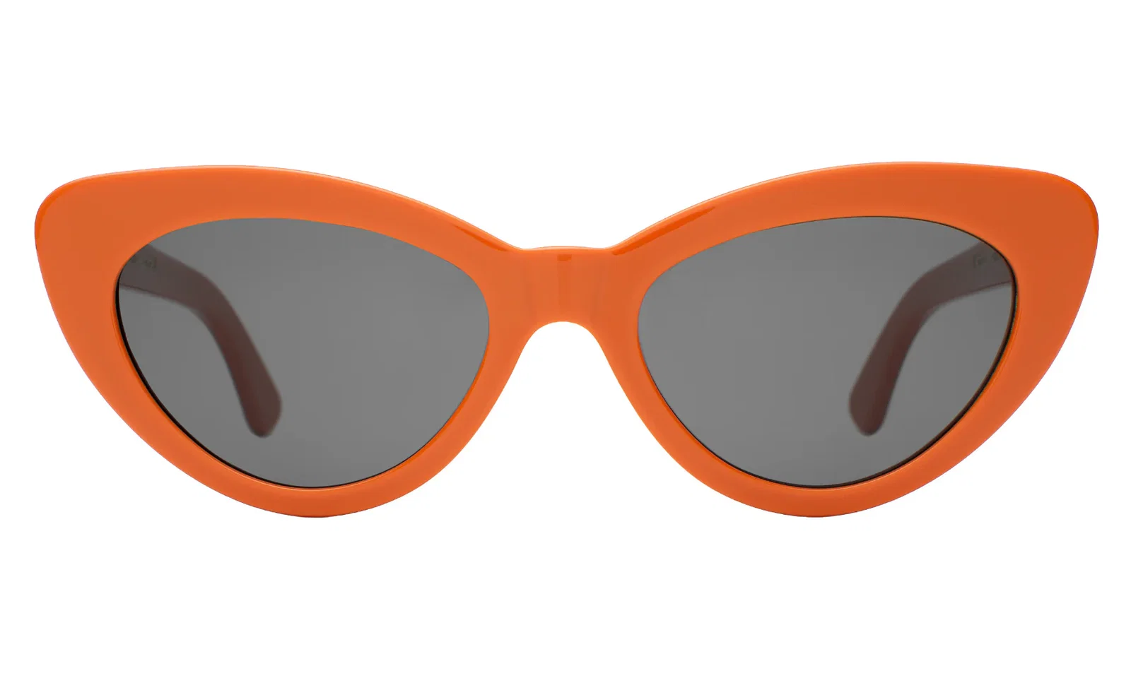 Classic cat eye sunglasses in Aperol with Grey lenses