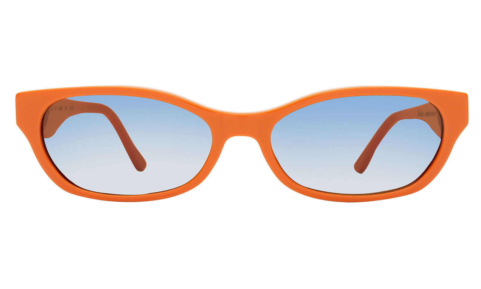 Cat eye sunglasses in Aperol with Blue Gradient lenses
