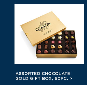 Assorted Chocolate Gold Gift Box, 60pc.