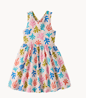 Crossback Skater Dress with Pockets | Coral on Rose Veil