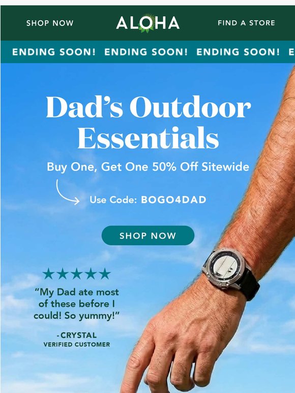 Buy one, get one 50% off sitewide ends today!