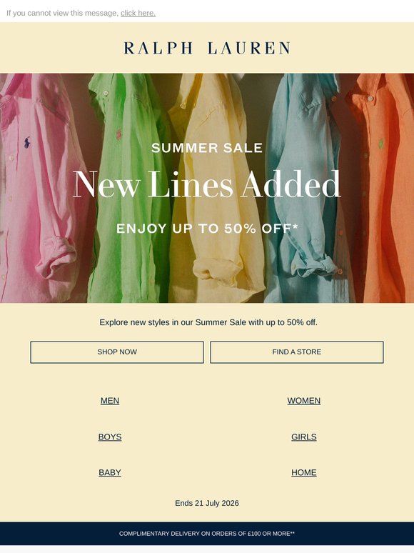 New Lines Added | Up To 50% Off