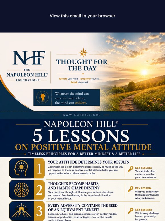 Napoleon Hill's Thought for the Day