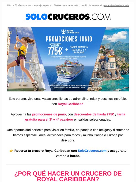 Verano Royal Caribbean: descuentos y diversión a bordo 🚢☀️