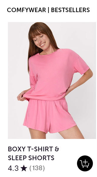 Hanes Originals 2 Piece Lounge Set - Supersoft T-shirt & Shorts