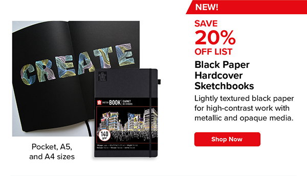 Sakura Black Paper Hardcover Sketchbooks