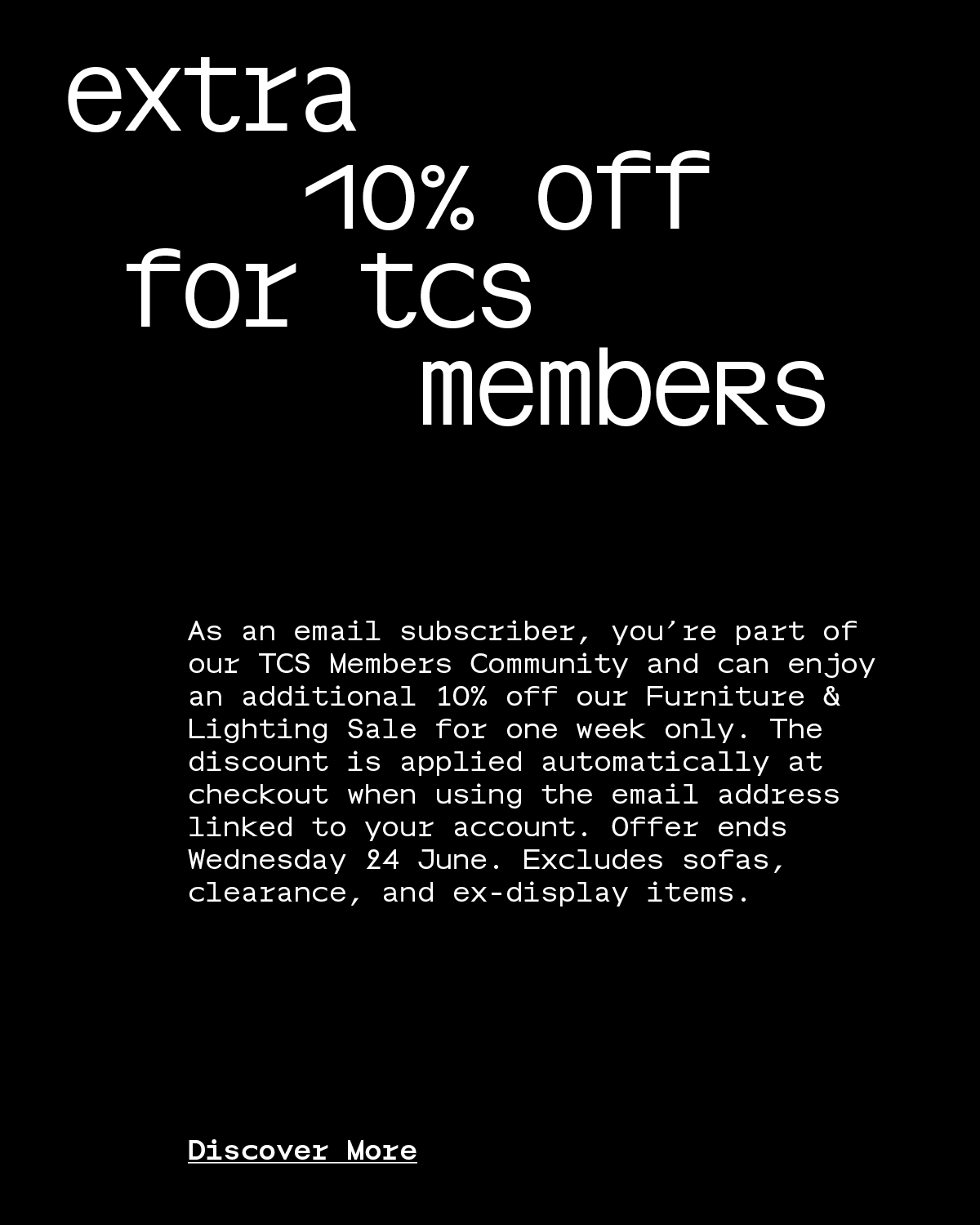Extra 10% Off Members Offer