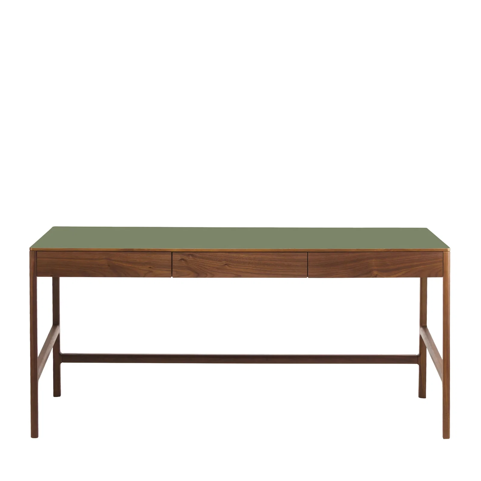 Image of Domus 3 Drawer Desk Walnut & Olive