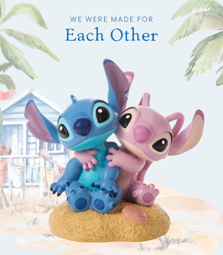 We Were Made For Each Other Stitch & Angel figurine