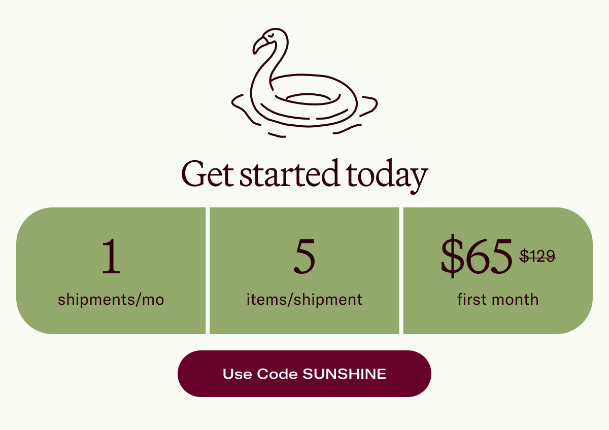 Use Code SUNSHINE