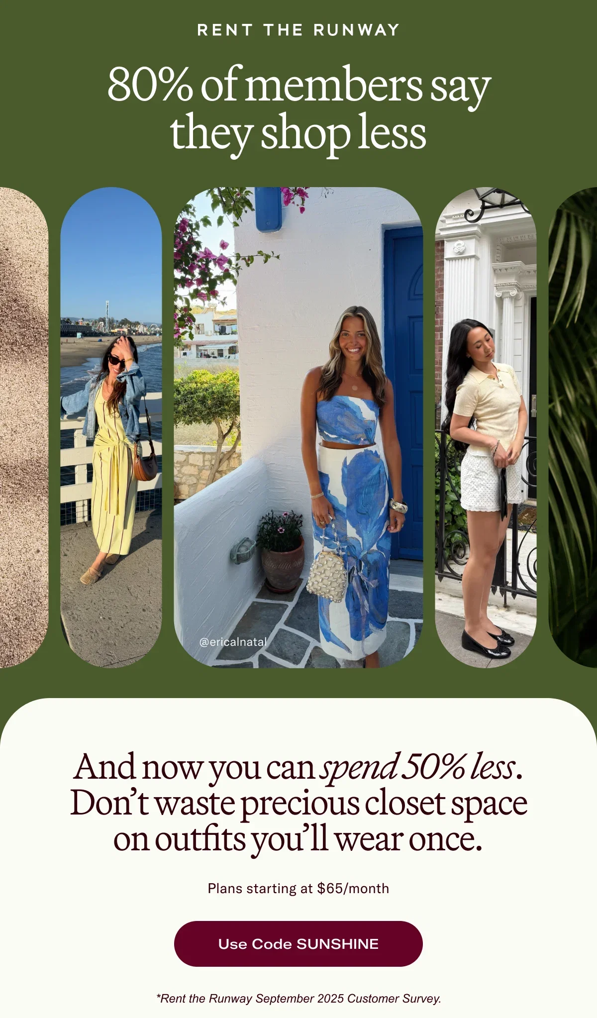 80% of the members say they shop less