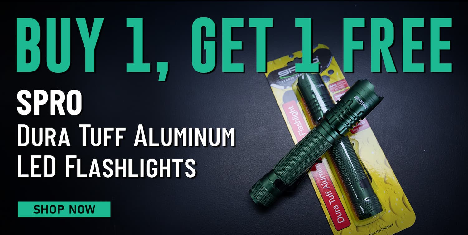 Buy 1, Get 1 Free SPRO Dura Tuff Aluminum LED Flashlight Shop Now