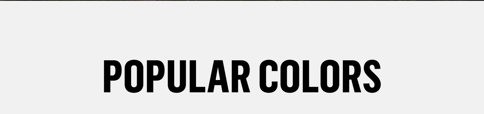 Popular Colors
