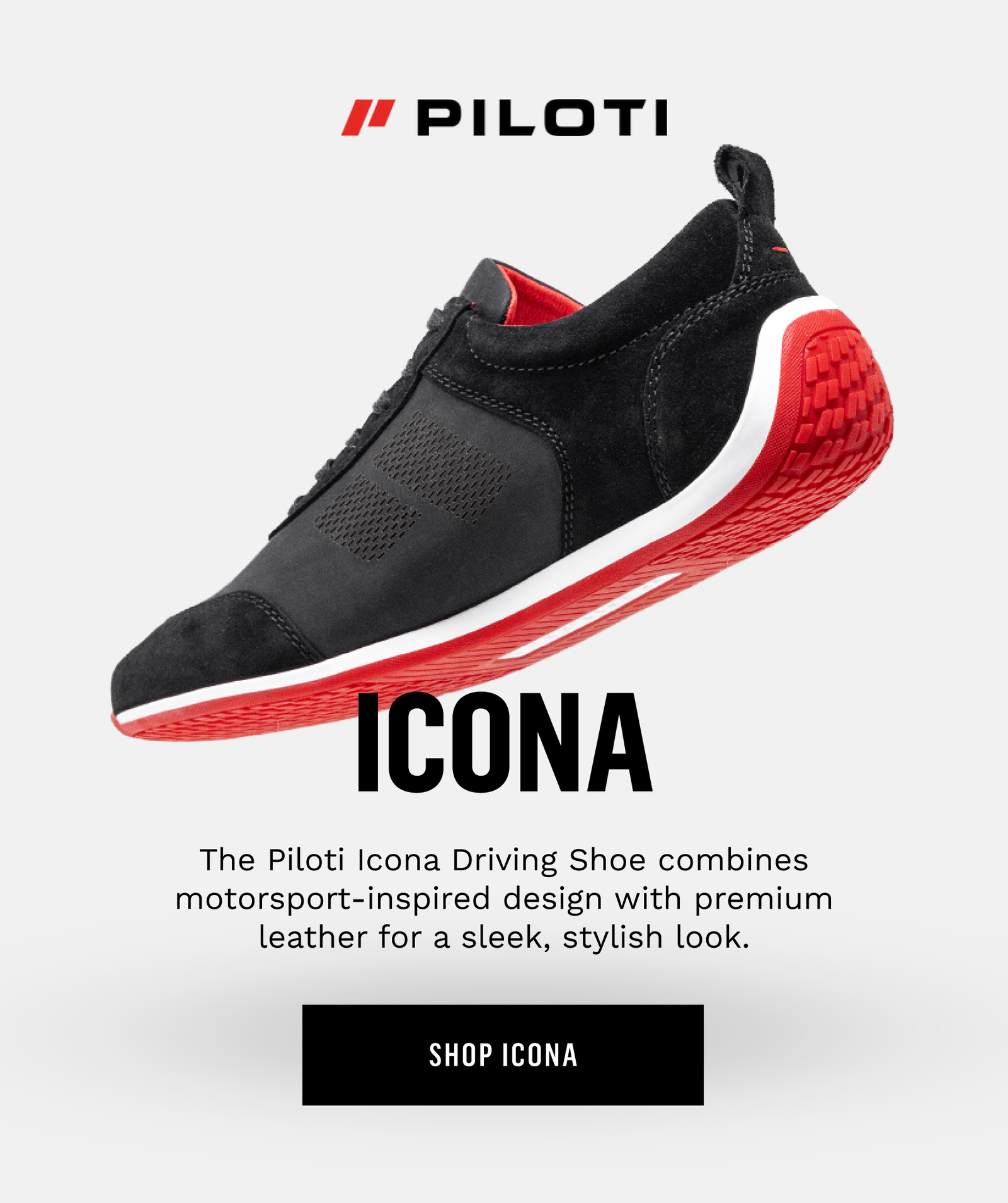 Piloti - The Piloti Icona Driving Shoe combines motorsport-inspired design with premium leather for a sleek, stylish look.