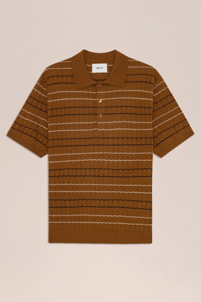 'Alfie' Pointelle Knit Polo