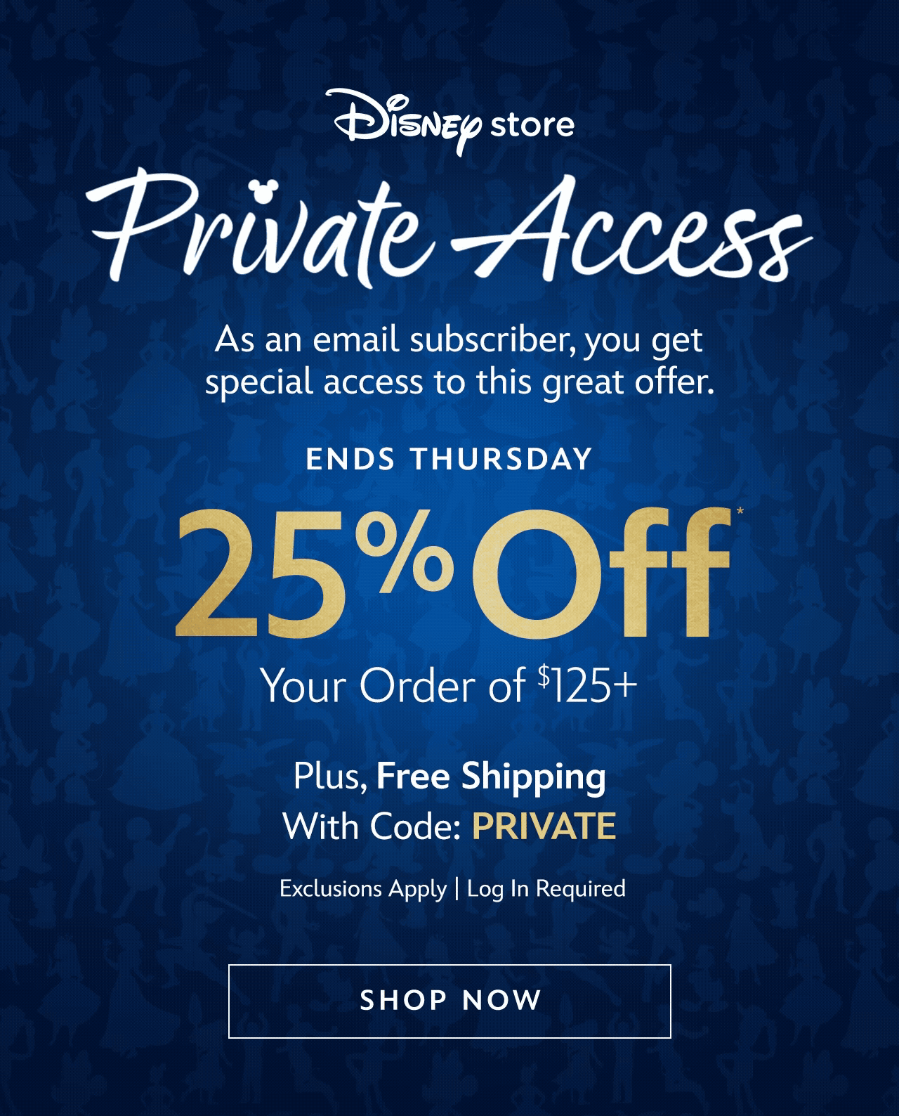 Private Access As an email subscriber, you get special access to this great offer.
Ends Thursday 25% Off Your Order of $125+ Plus, Free Shipping With Code: PRIVATE Exclusions Apply | Log In Required | Shop Now