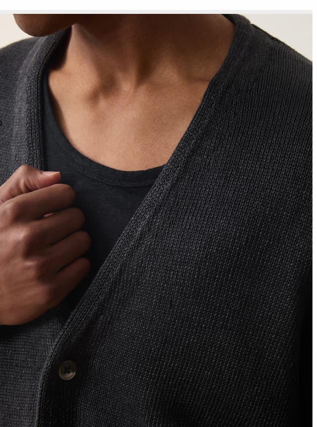 Weathered Timber Linen Cardigan