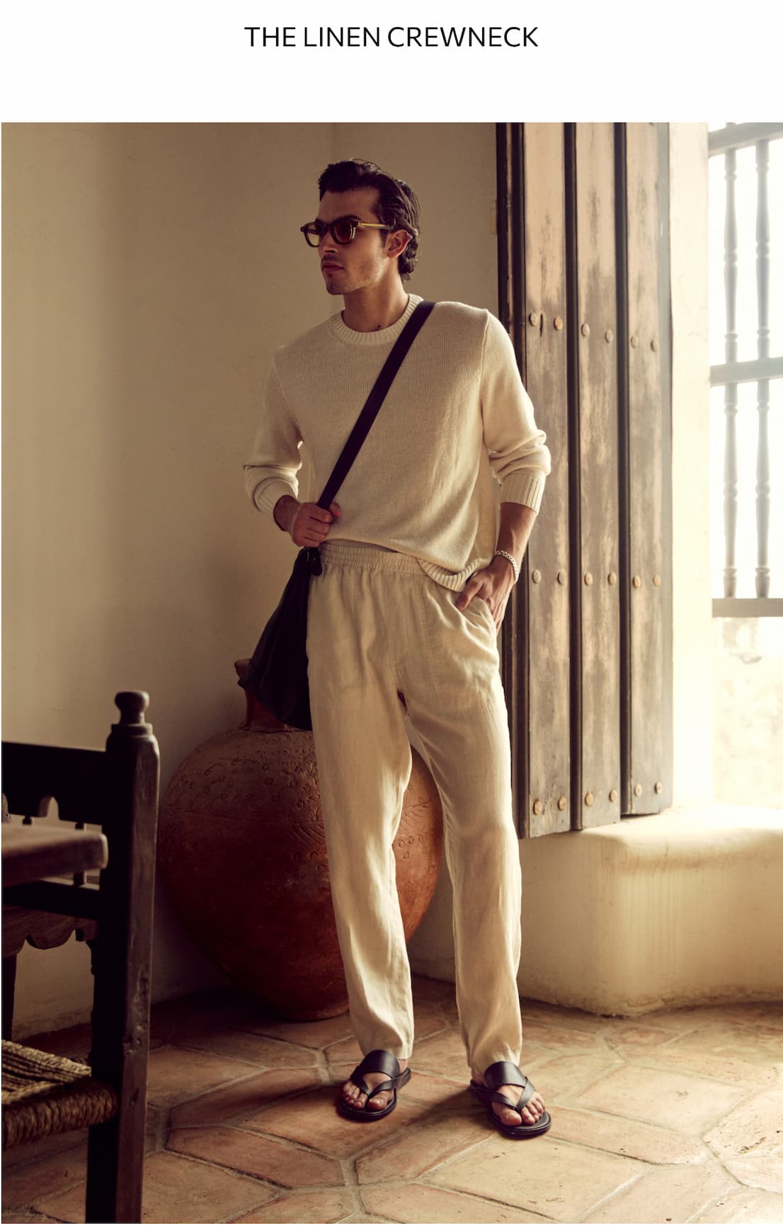 The Linen Crewneck