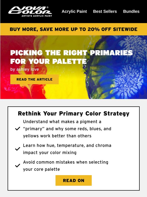 🎨 Save Up to 20% While Rethinking Your Primaries