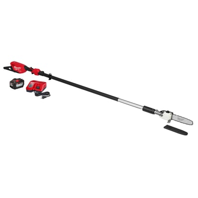 Milwaukee, M18 FUEL 10in. Cordless Telescoping Pole Saw Kit, 13ft. Length, Bar Length 10 in, Operating Height 13 ft, Model# 3013-21