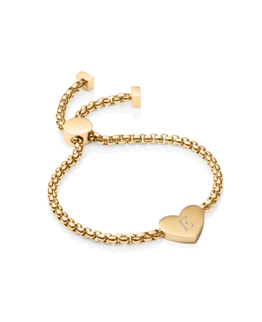 Initial Heart Bracelet (Gold)