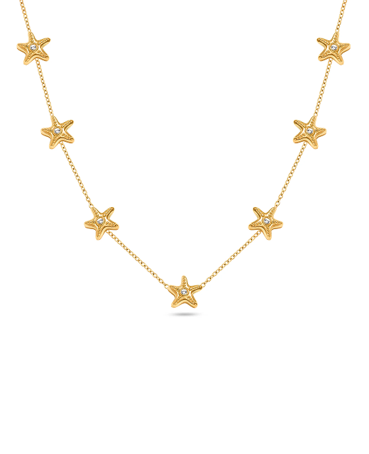 Multi Starfish Necklace 