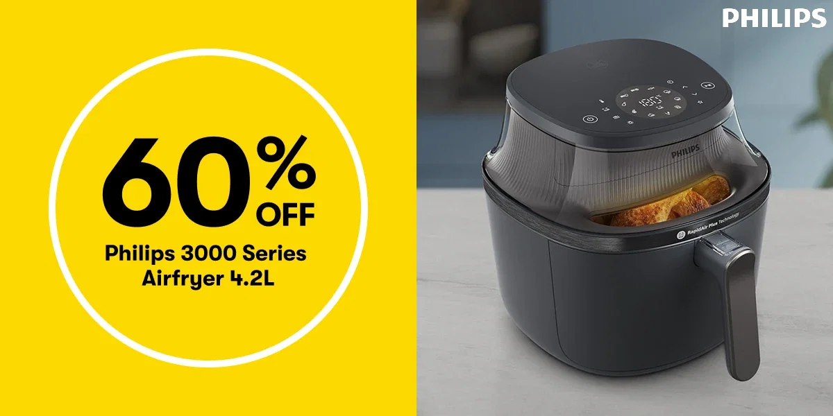 60% OFF Philips 3000 Airfryer 4.2L