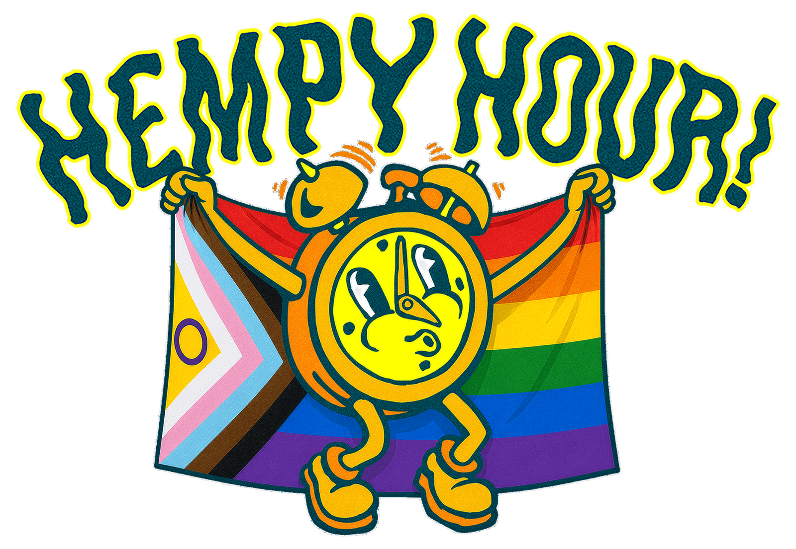 Image of Hempy Hour Clocky Mascot!