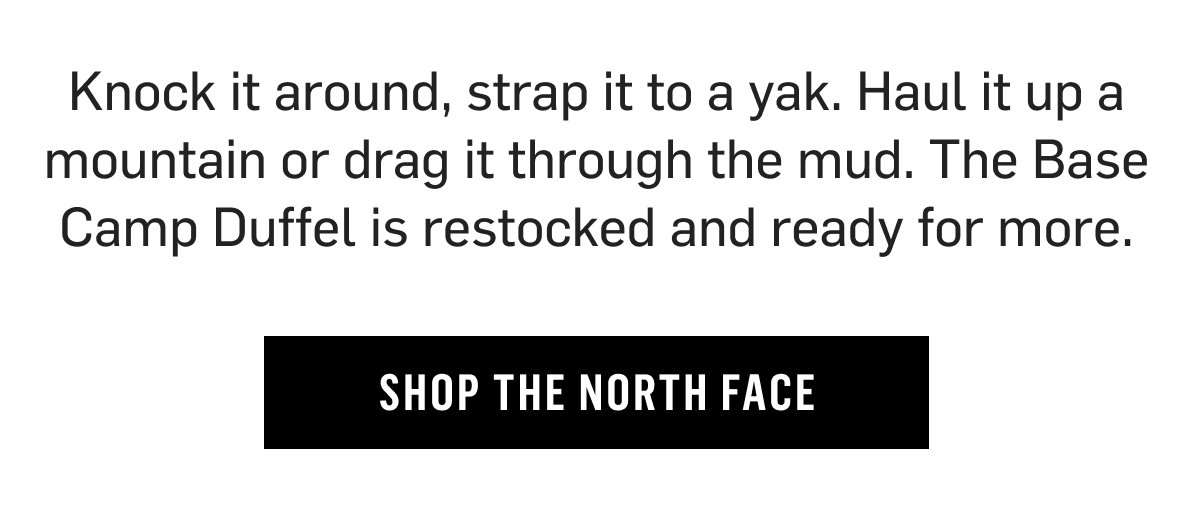 The Base Camp Duffel is restocked and ready for more. Shop The North Face