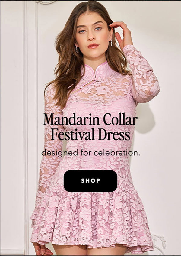 Shop Mandarin Collar Festival Dress