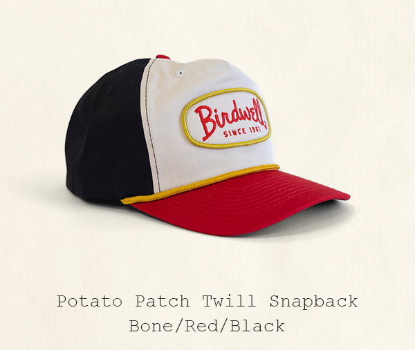 Potato Patch Twill Snapback - Bone/Red/Black